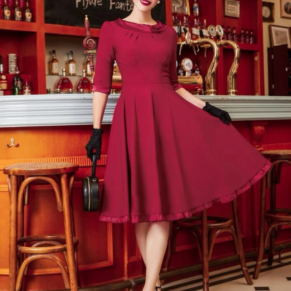 Retro design red dress size 8/10